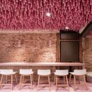 Pink-Painted Wooden Sticks | Ideo arquitectura